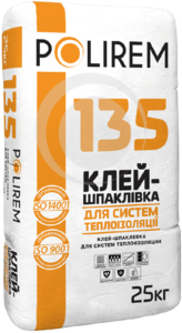 Клей-армірующаю суміш для систем теплоізоляції Полірем 135, 25кг