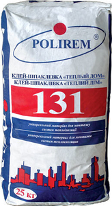 Клей-шпаклівка для пінополістирольних плит Полірем 131, 25кг