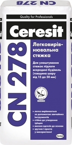 Легковиравнівающаяся стяжка всередині будівлі (15-80 мм) CERESIT СN 278, 25кг
