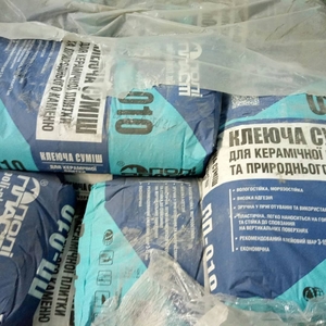 Клейова суміш для керамічної плитки і натурального каменю Поліпласт ПП-010, 25кг