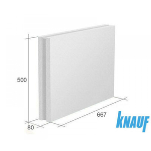 Гіпсова плита пазогребенева Knauf 667х500х80