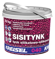 Штукатурка декоративна силикатно-силіконова Kreisel 040 SISITYNK Короїд 1,5 мм 25кг База Б